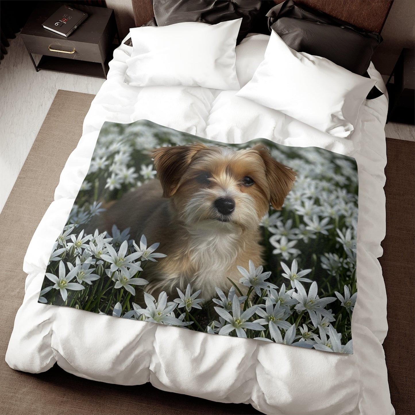Morkie Sweatshirt Blanket