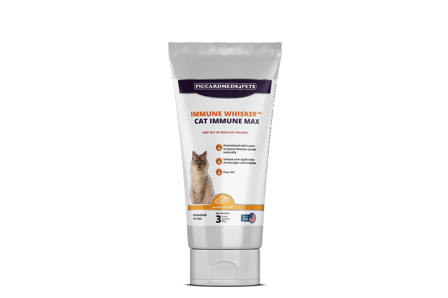 Piccardmeds4pets ImmuneWhisker Cat Immune Max Strength Paw Gel 3 oz.