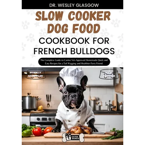 Slow Cooker Dog Food Cookbook for French Bulldogs: The Complete Guide to Canine Vet-Approved Homemade Quick and Easy Recipes for a Tail Wagging and He