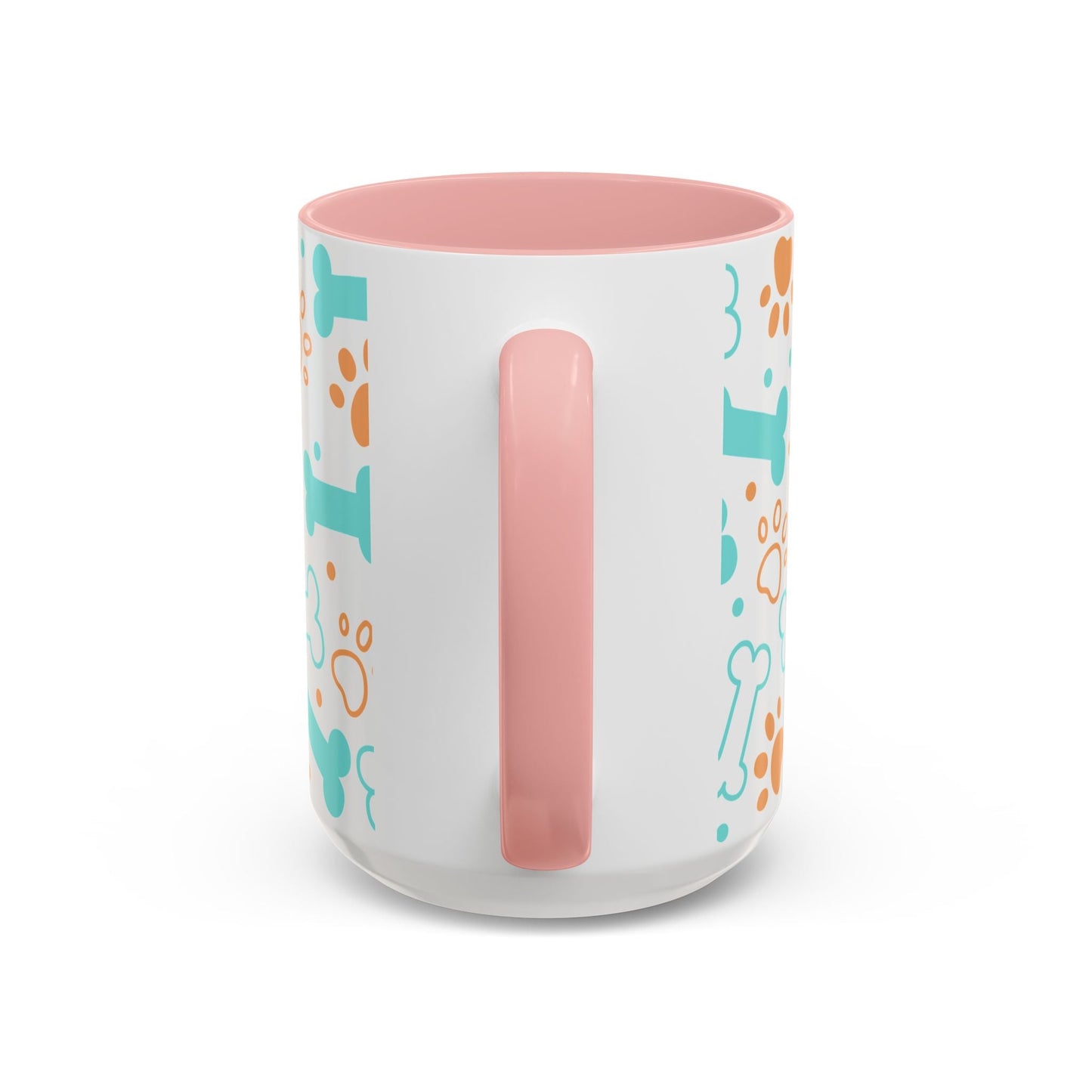 Puppy Pattern Accent Coffee Mug - Perfect Gift for Dog Lovers