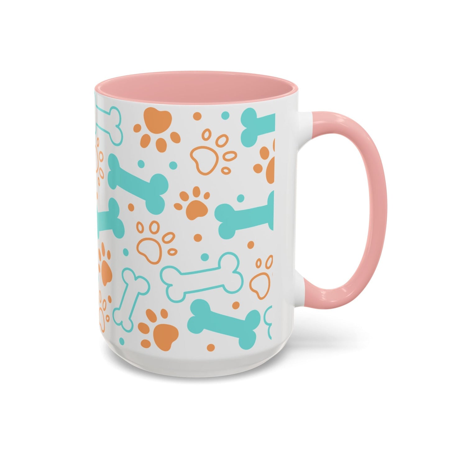 Puppy Pattern Accent Coffee Mug - Perfect Gift for Dog Lovers