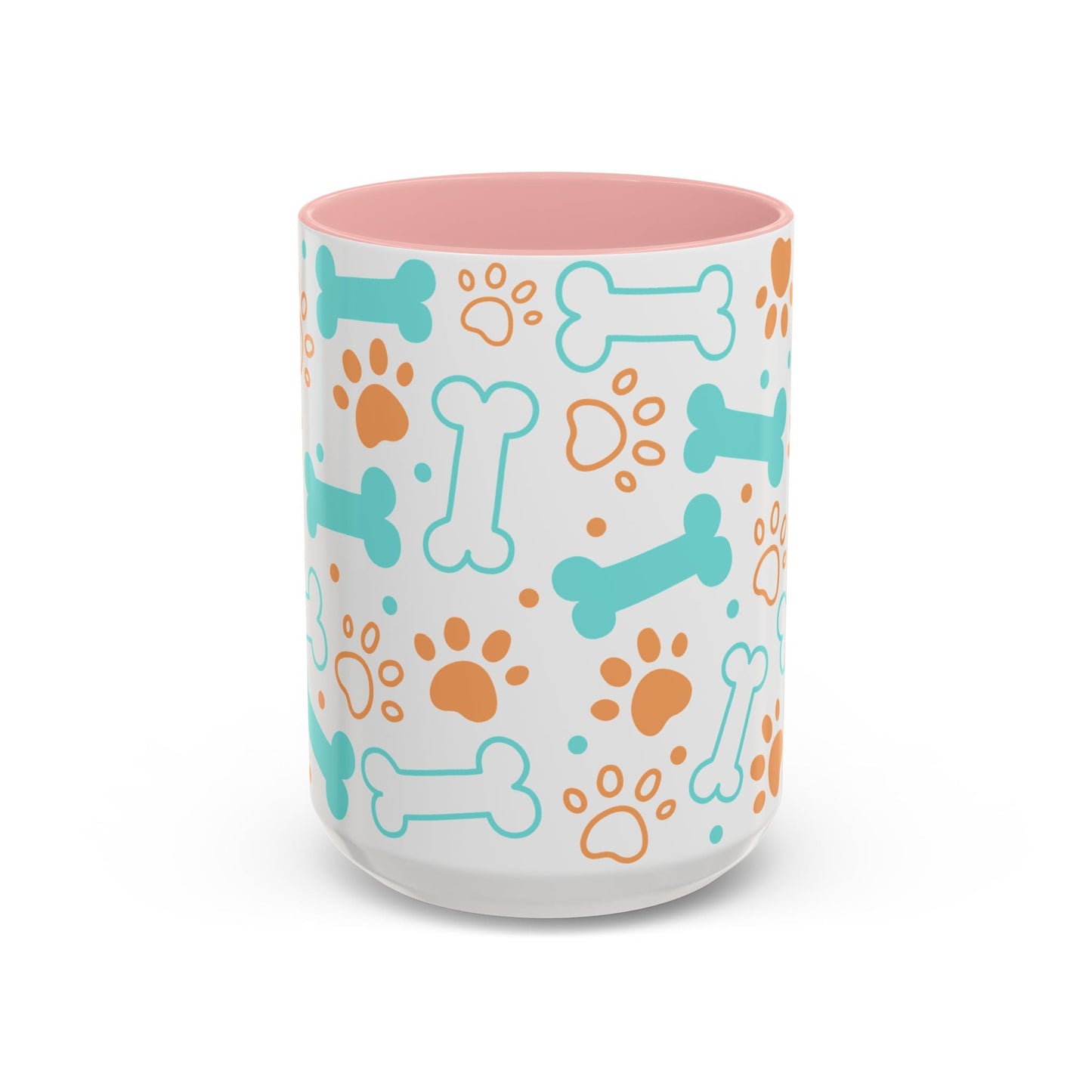 Puppy Pattern Accent Coffee Mug - Perfect Gift for Dog Lovers