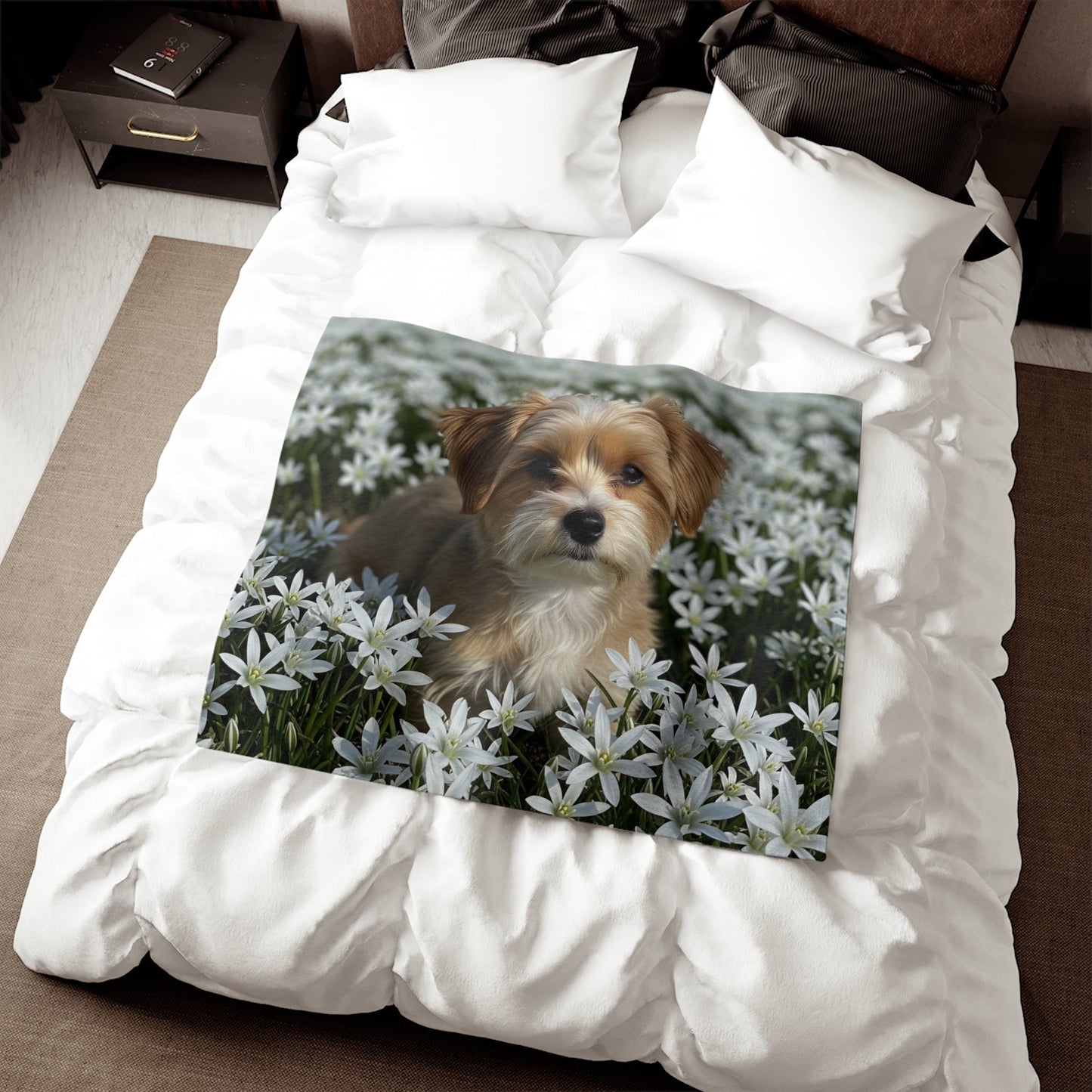 Morkie Sweatshirt Blanket