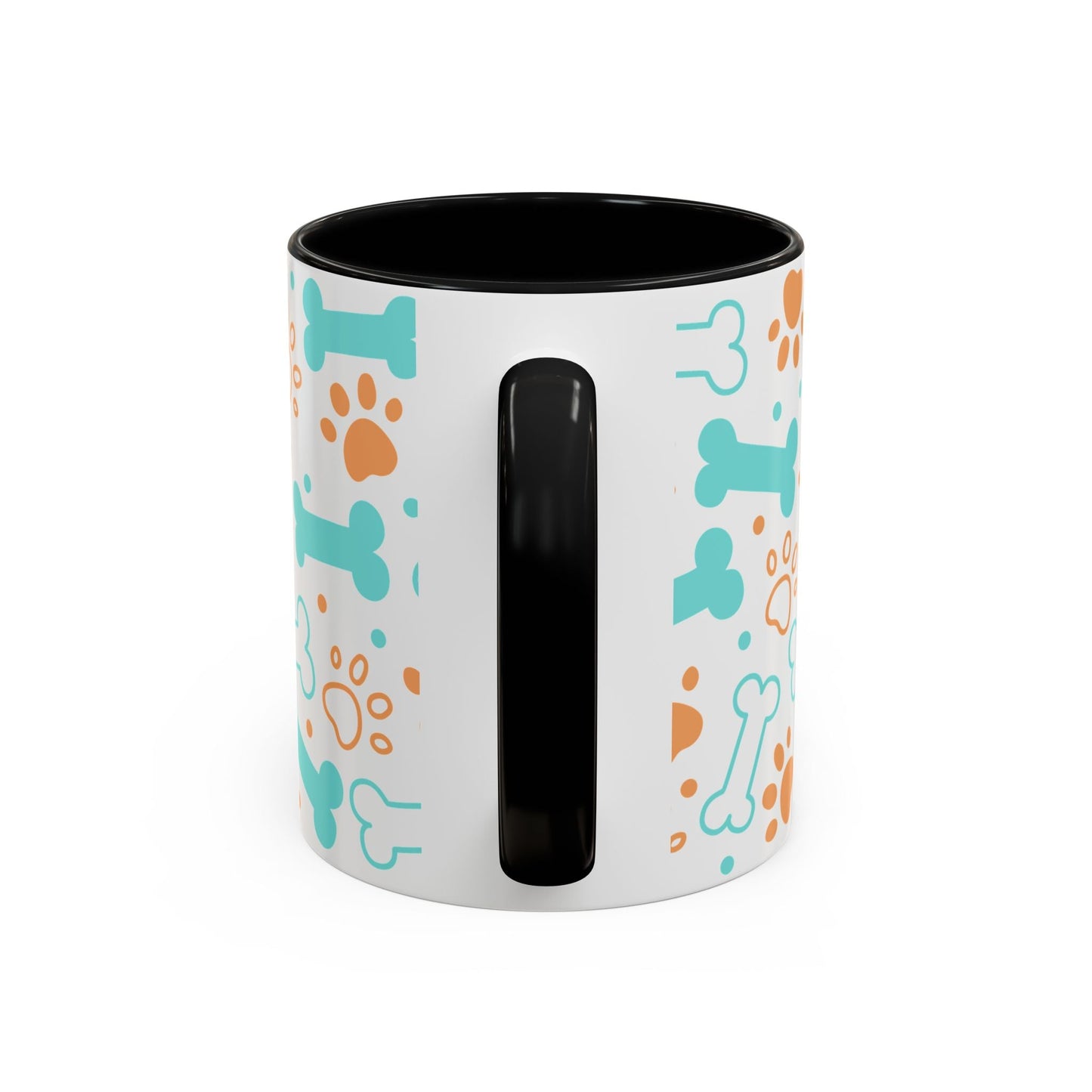 Puppy Pattern Accent Coffee Mug - Perfect Gift for Dog Lovers