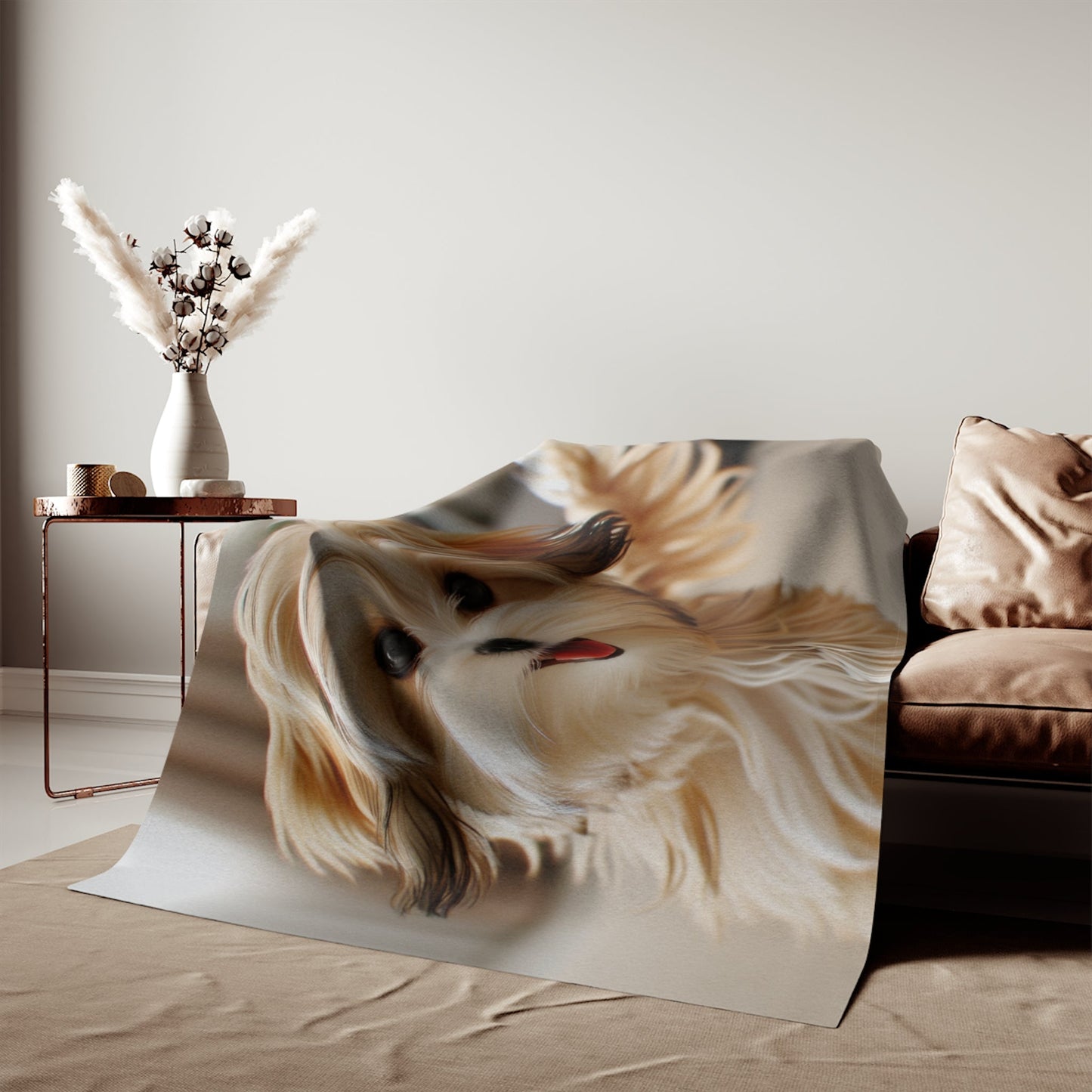 Morkie Sweatshirt Blanket