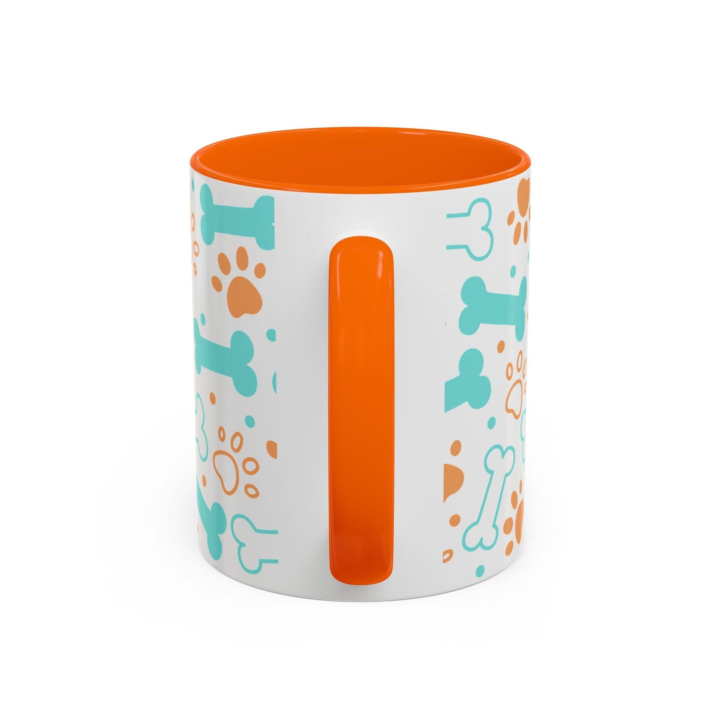 Puppy Pattern Accent Coffee Mug - Perfect Gift for Dog Lovers