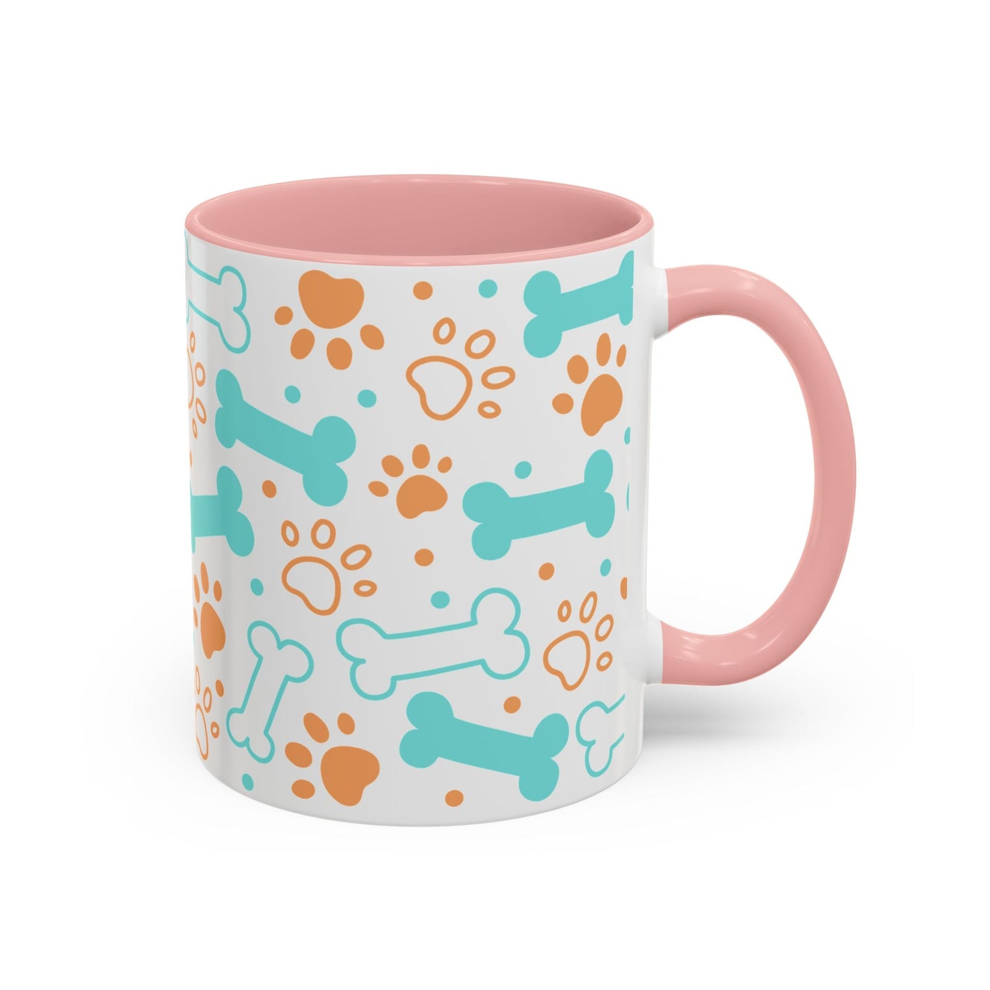 Puppy Pattern Accent Coffee Mug - Perfect Gift for Dog Lovers