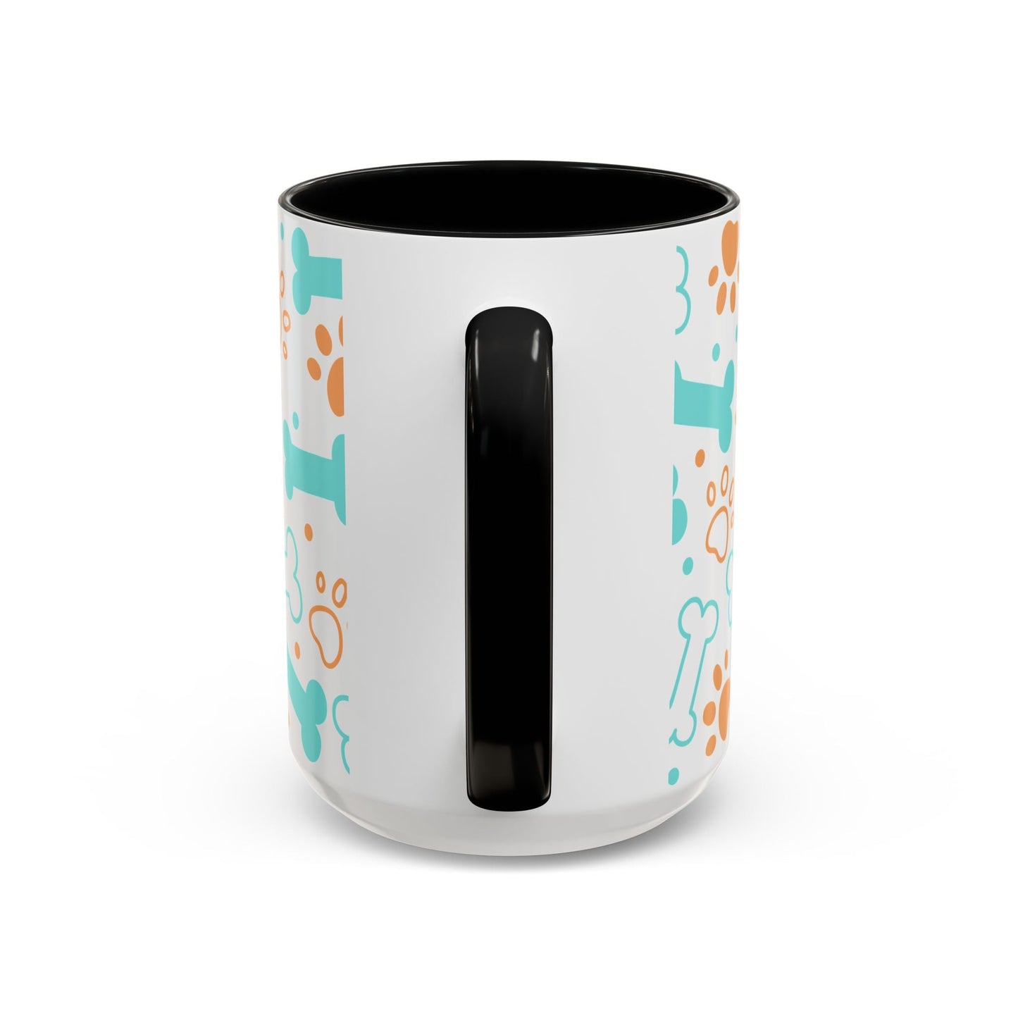 Puppy Pattern Accent Coffee Mug - Perfect Gift for Dog Lovers