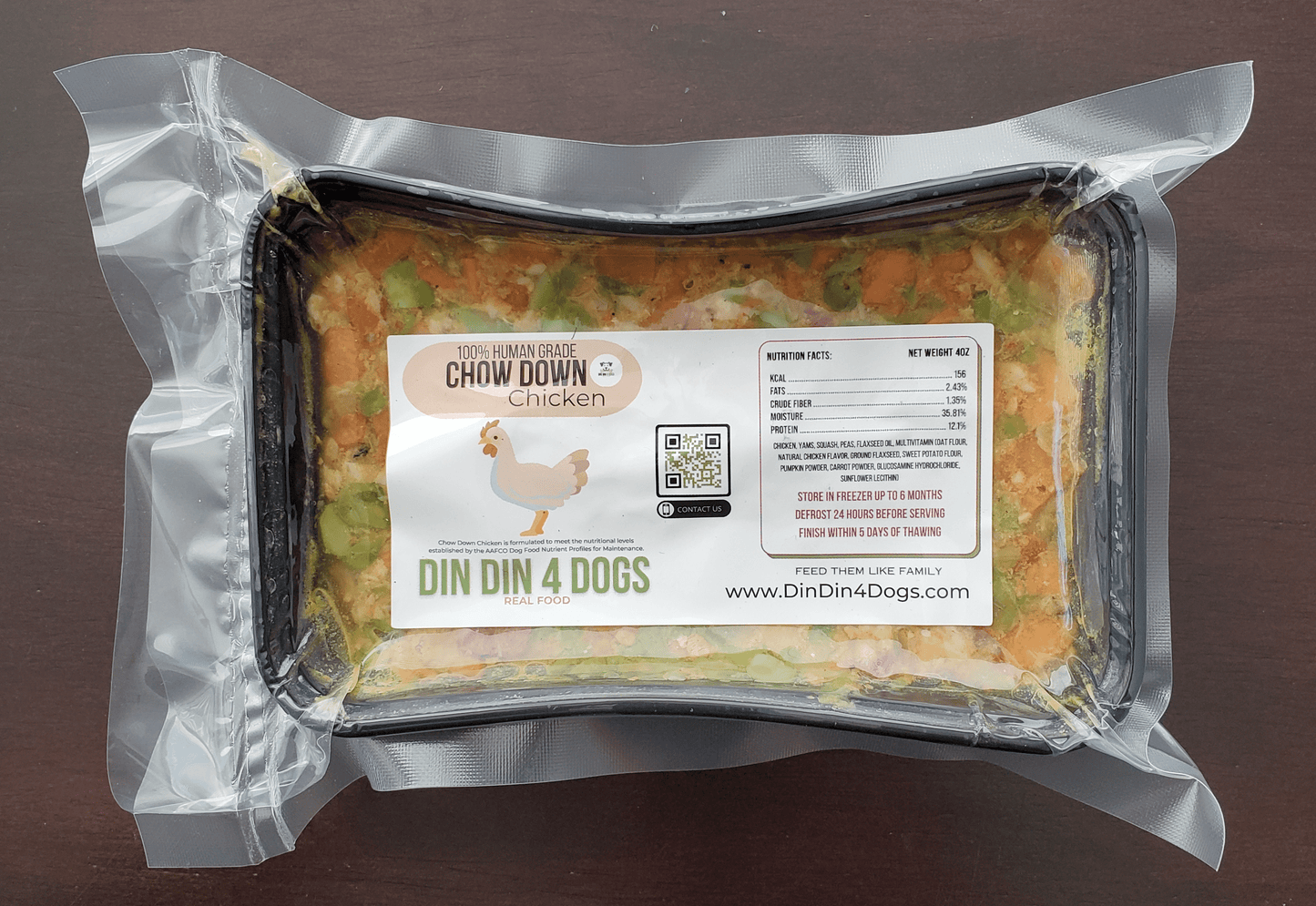 Small Breed - Chow Down Chicken, case includes 30, 4oz meals