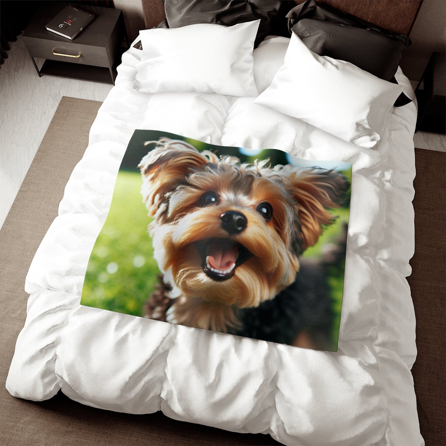 Yorkiepoo Sweatshirt Blanket