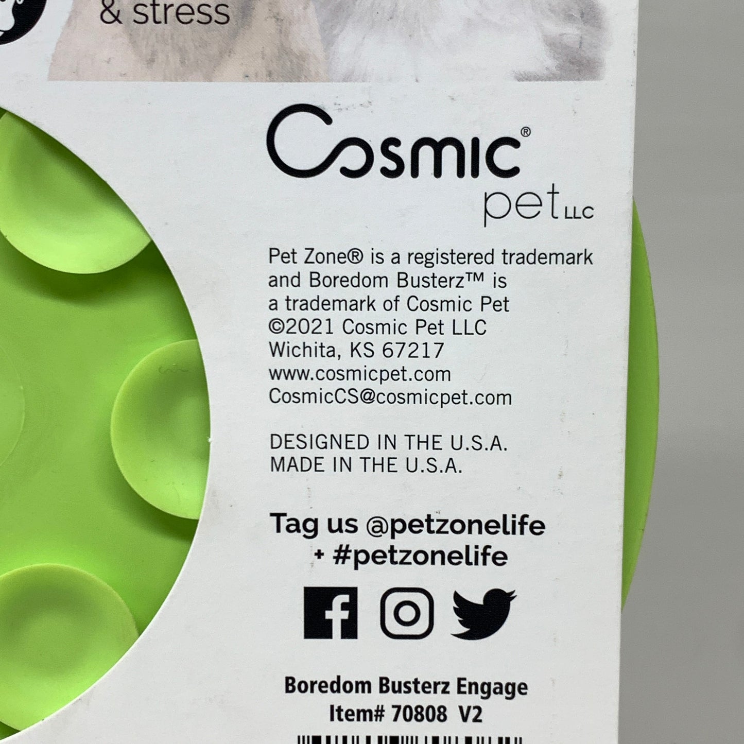 COSMIC PET (Lot de 2) Tapis à lécher anti-ennui Engage Slow Feeder Vert 70808 V2 