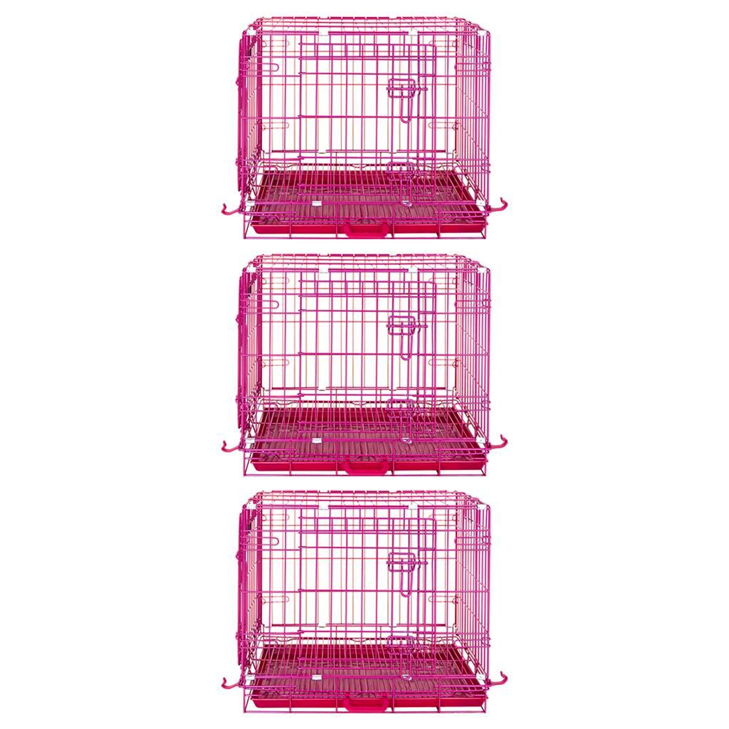 Jaula plegable para perros rosa de 24 a 42 pulgadas RED24-42