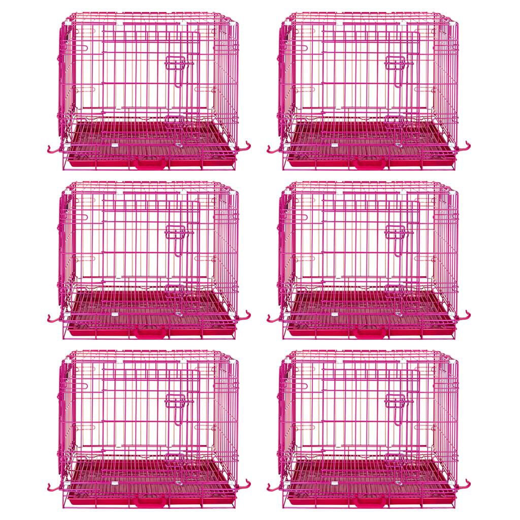 Jaula plegable para perros rosa de 24 a 42 pulgadas RED24-42