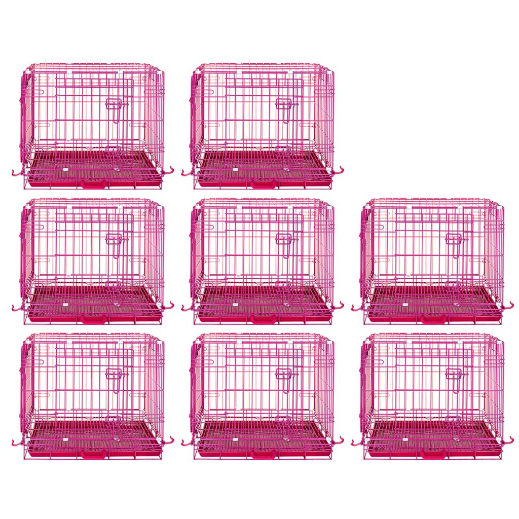 Jaula plegable para perros rosa de 24 a 42 pulgadas RED24-42