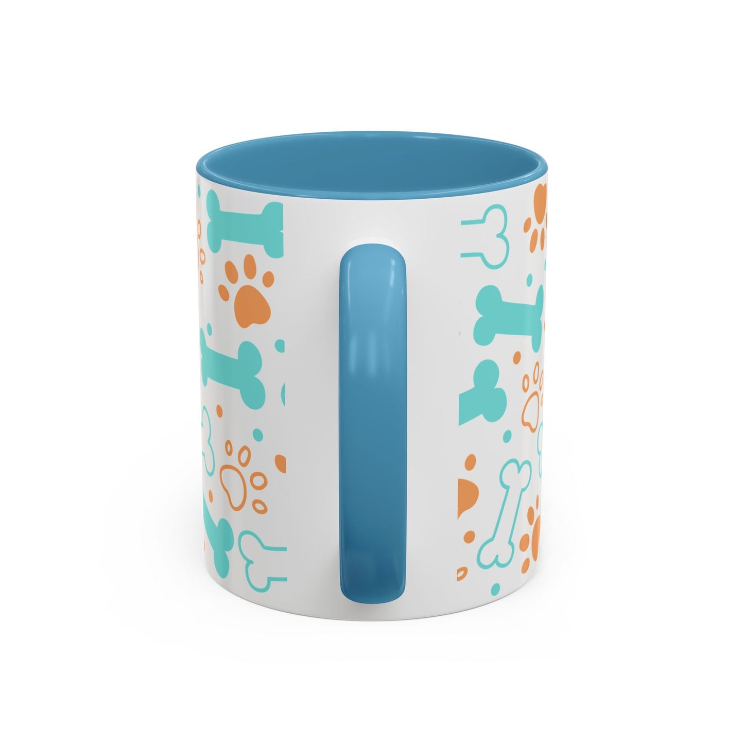 Puppy Pattern Accent Coffee Mug - Perfect Gift for Dog Lovers