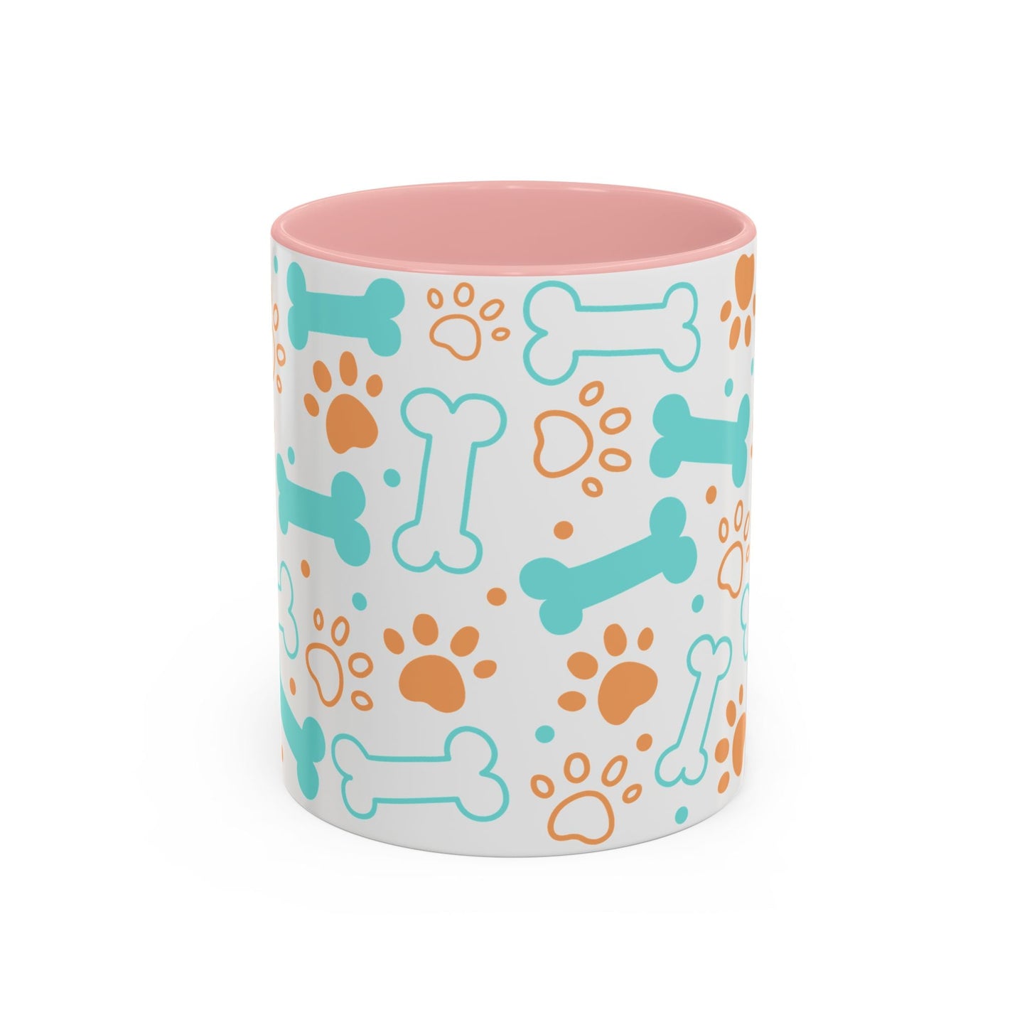 Puppy Pattern Accent Coffee Mug - Perfect Gift for Dog Lovers