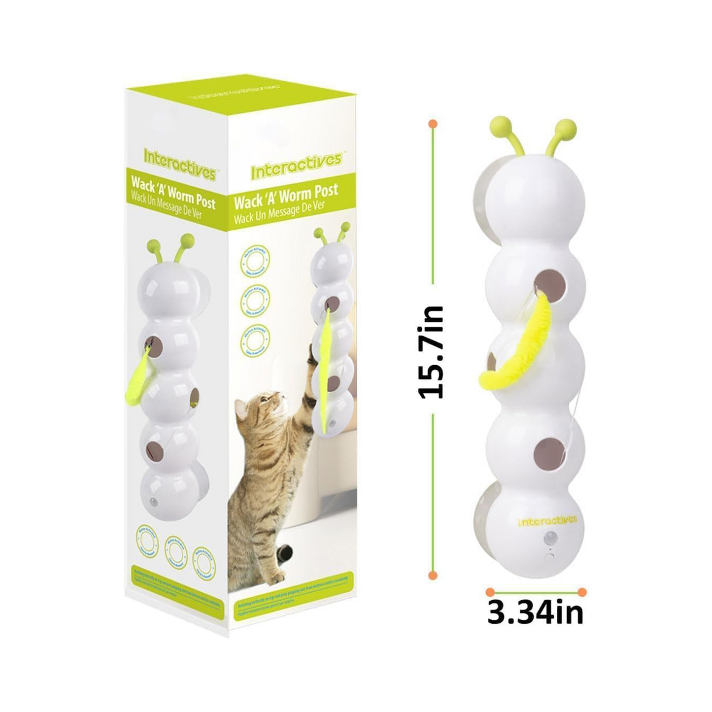 Interactives - Wack'A'Worm Post Cat Toy