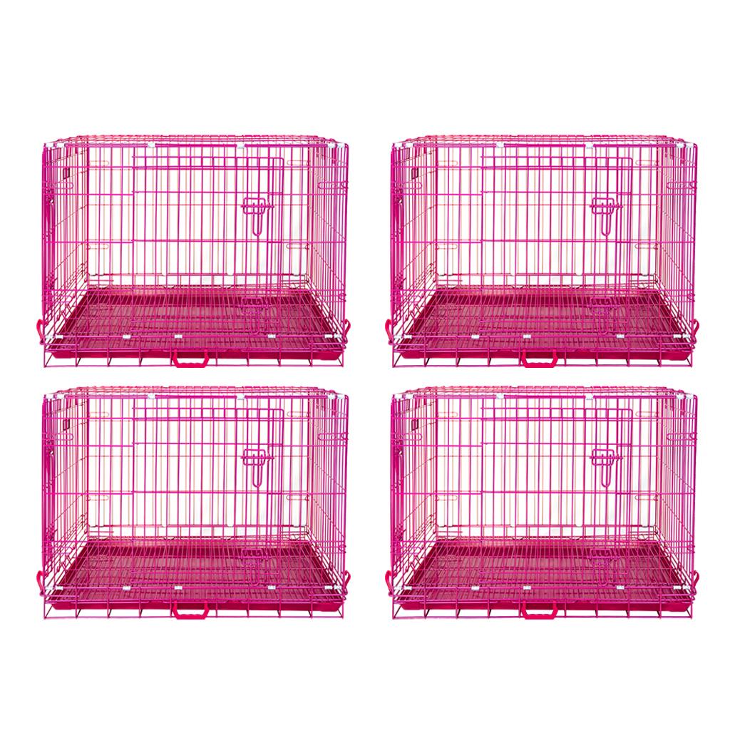 Jaula plegable para perros rosa de 24 a 42 pulgadas RED24-42