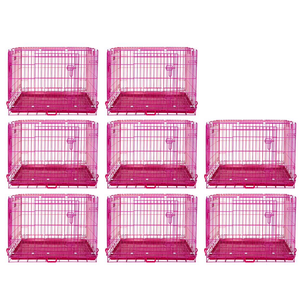 Jaula plegable para perros rosa de 24 a 42 pulgadas RED24-42