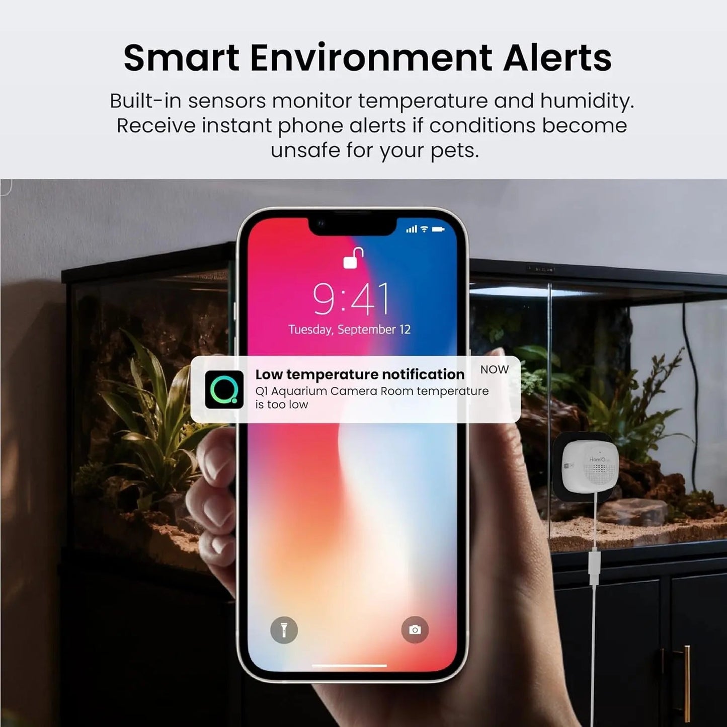 3MP 2K Aquarium & Terrarium Pet Camera w/ Night Vision & Smart Alerts