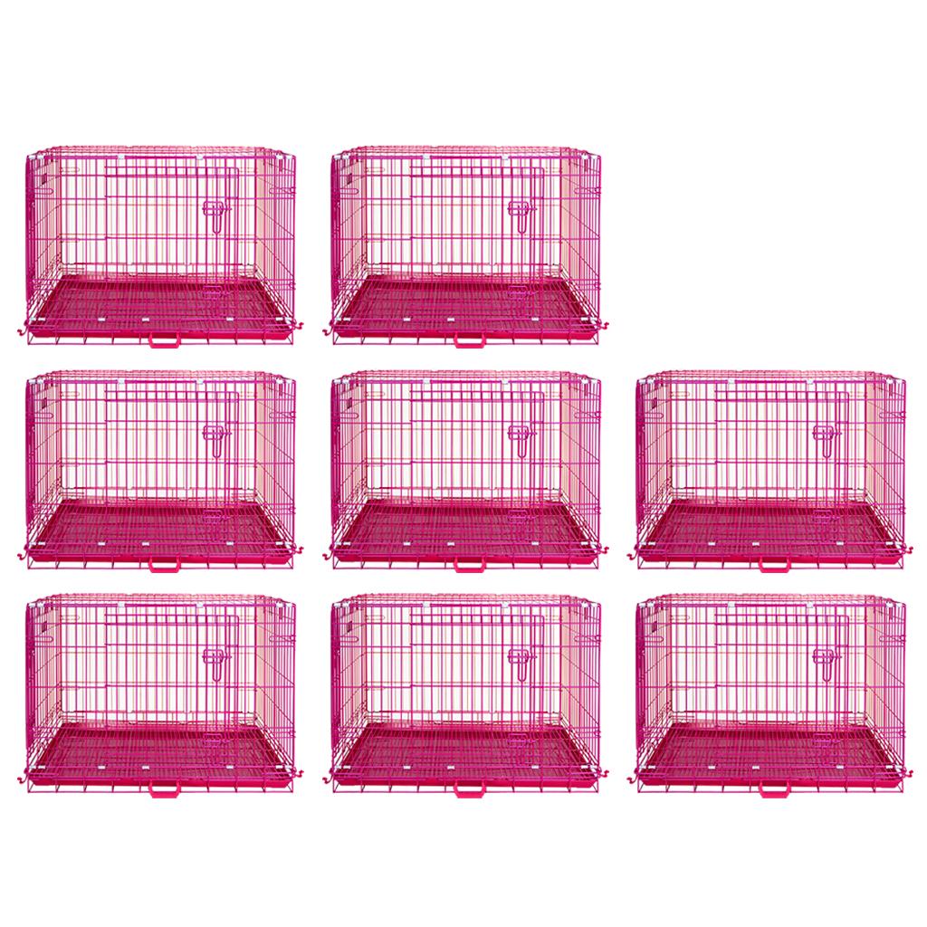 Jaula plegable para perros rosa de 24 a 42 pulgadas RED24-42