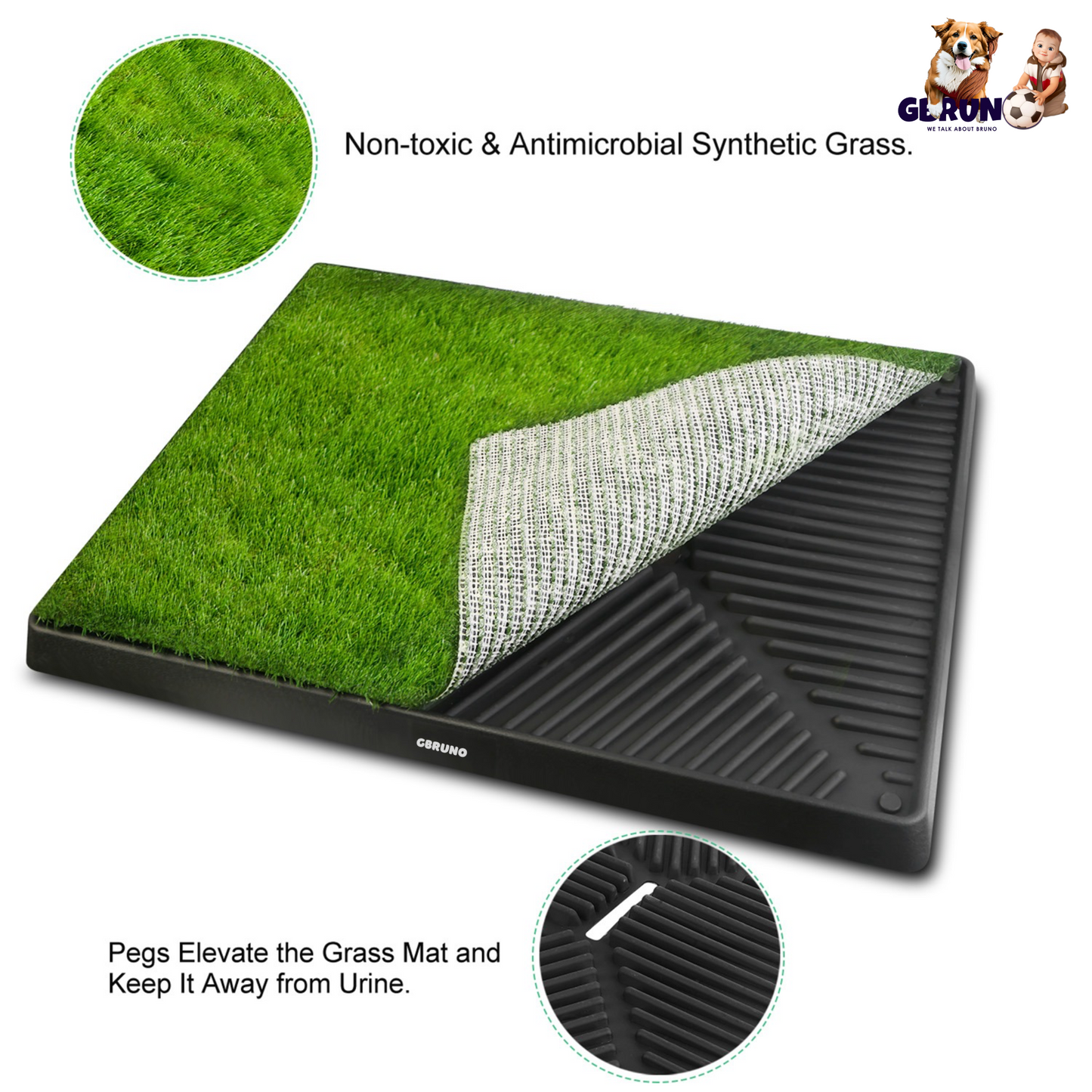 GBruno Dog Potty Training Grass Pad