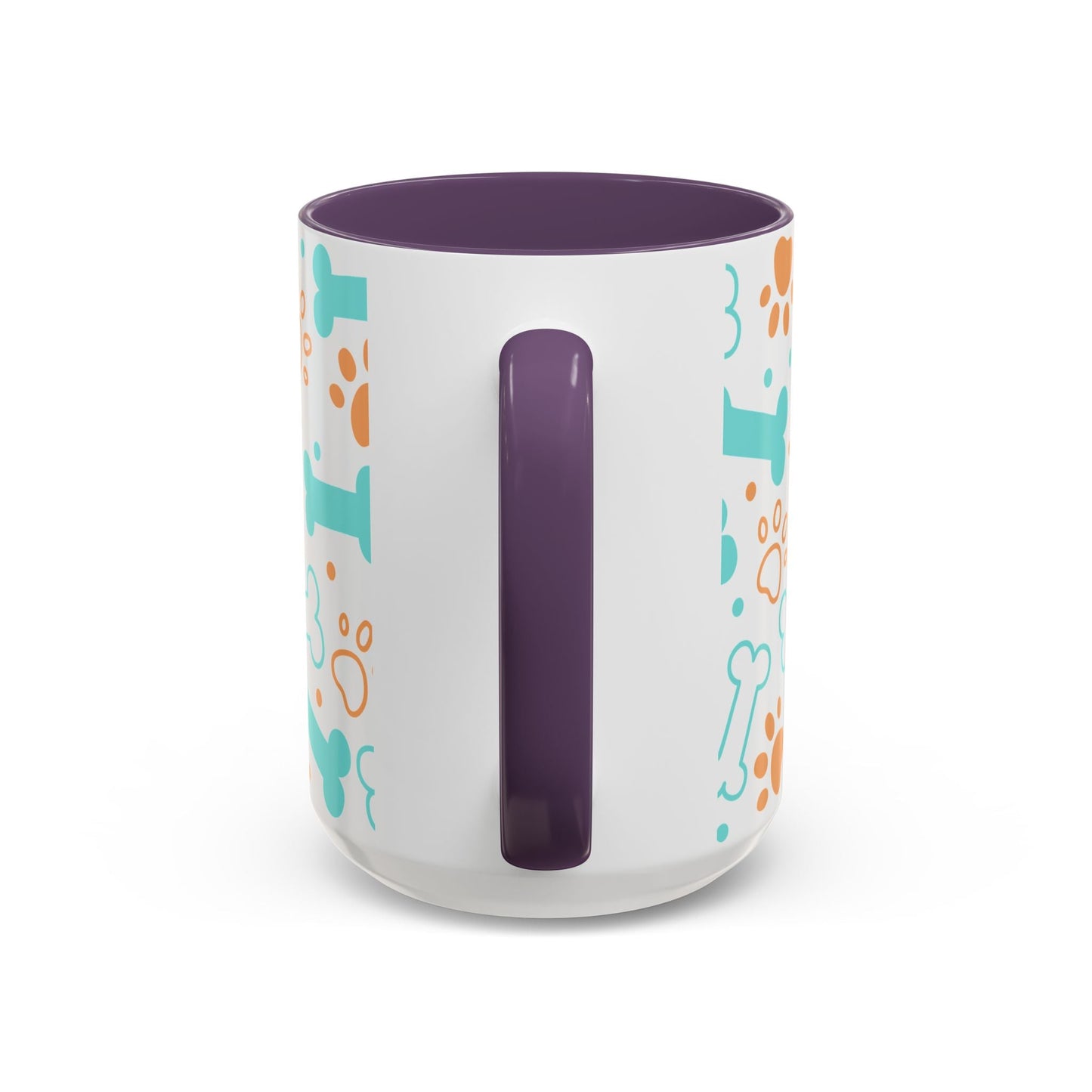 Puppy Pattern Accent Coffee Mug - Perfect Gift for Dog Lovers