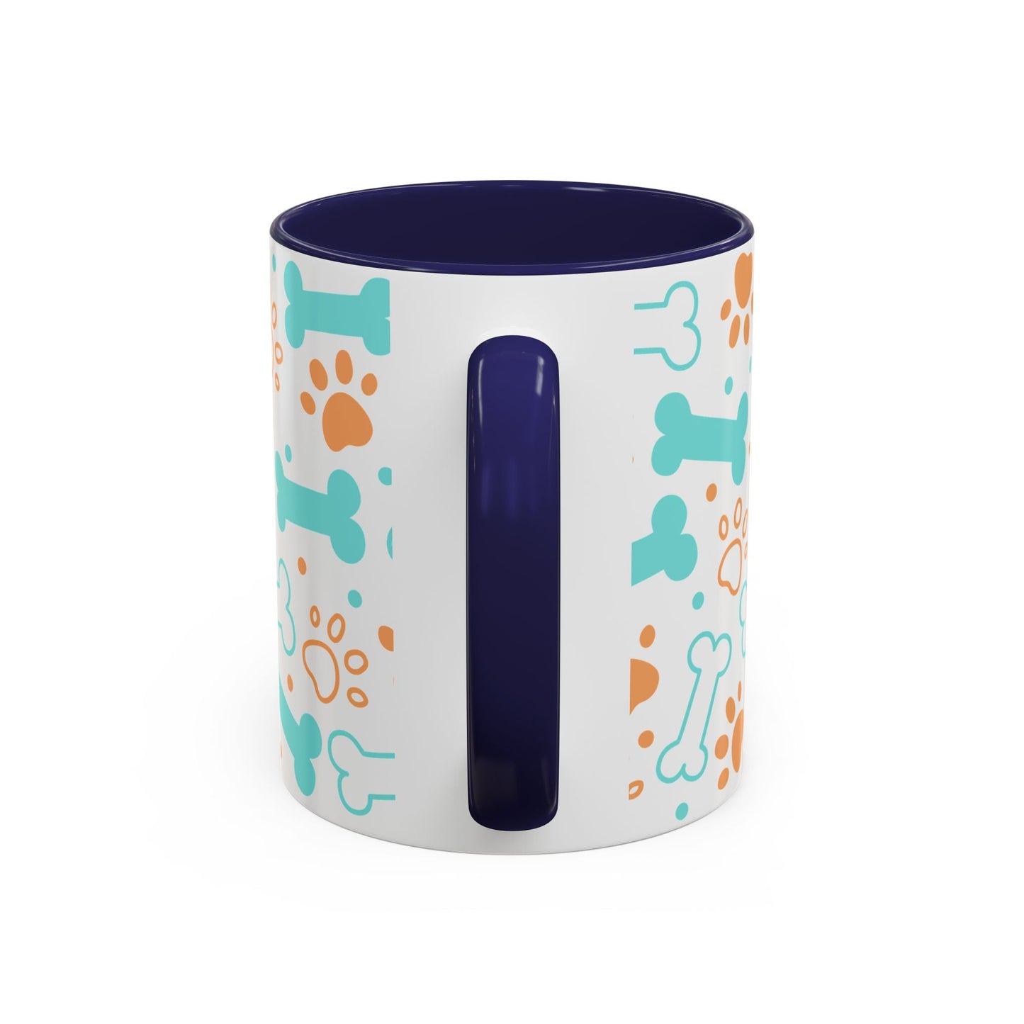 Puppy Pattern Accent Coffee Mug - Perfect Gift for Dog Lovers