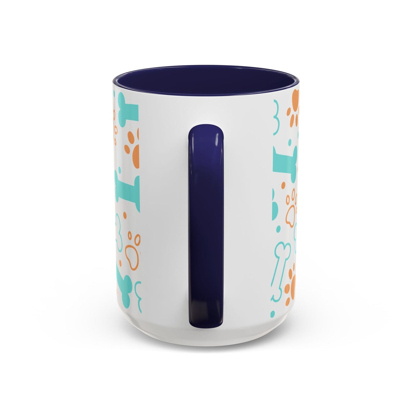 Puppy Pattern Accent Coffee Mug - Perfect Gift for Dog Lovers
