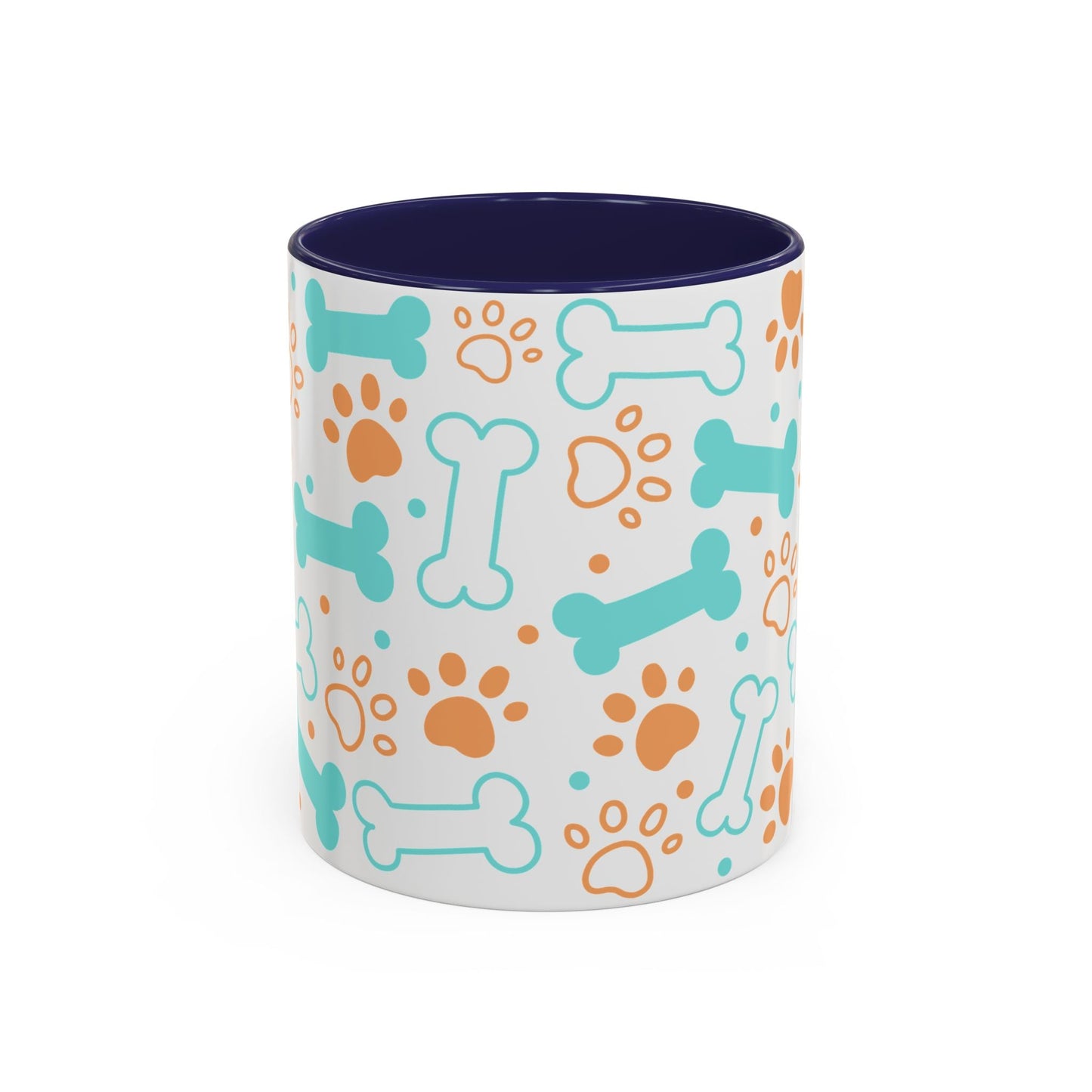 Puppy Pattern Accent Coffee Mug - Perfect Gift for Dog Lovers