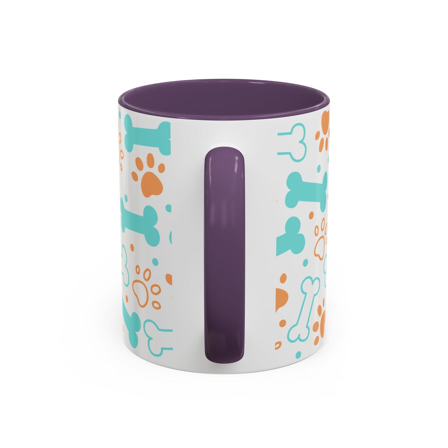 Puppy Pattern Accent Coffee Mug - Perfect Gift for Dog Lovers