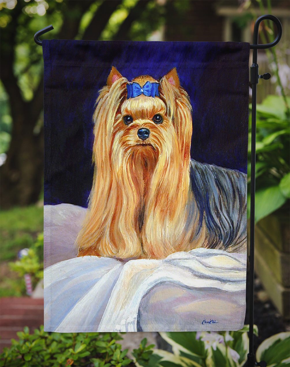 Yorkie Garden Flag – Decorative Outdoor Yard Flag