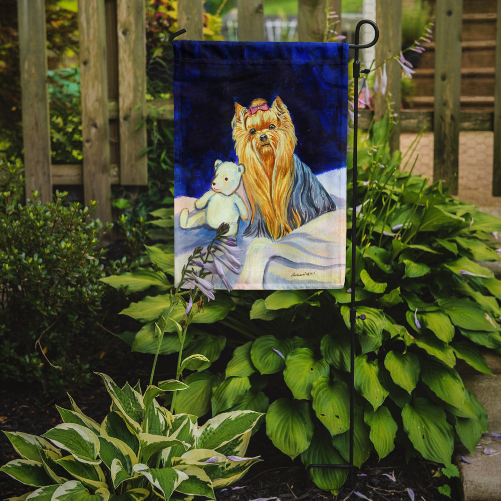 Yorkie and Teddy Bear Garden Flag – Decorative Outdoor Yard Flag