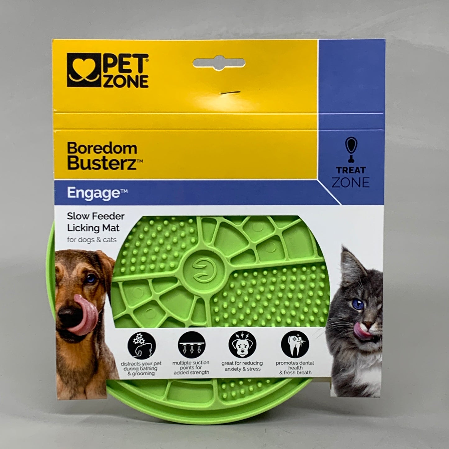 COSMIC PET (Lot de 2) Tapis à lécher anti-ennui Engage Slow Feeder Vert 70808 V2 
