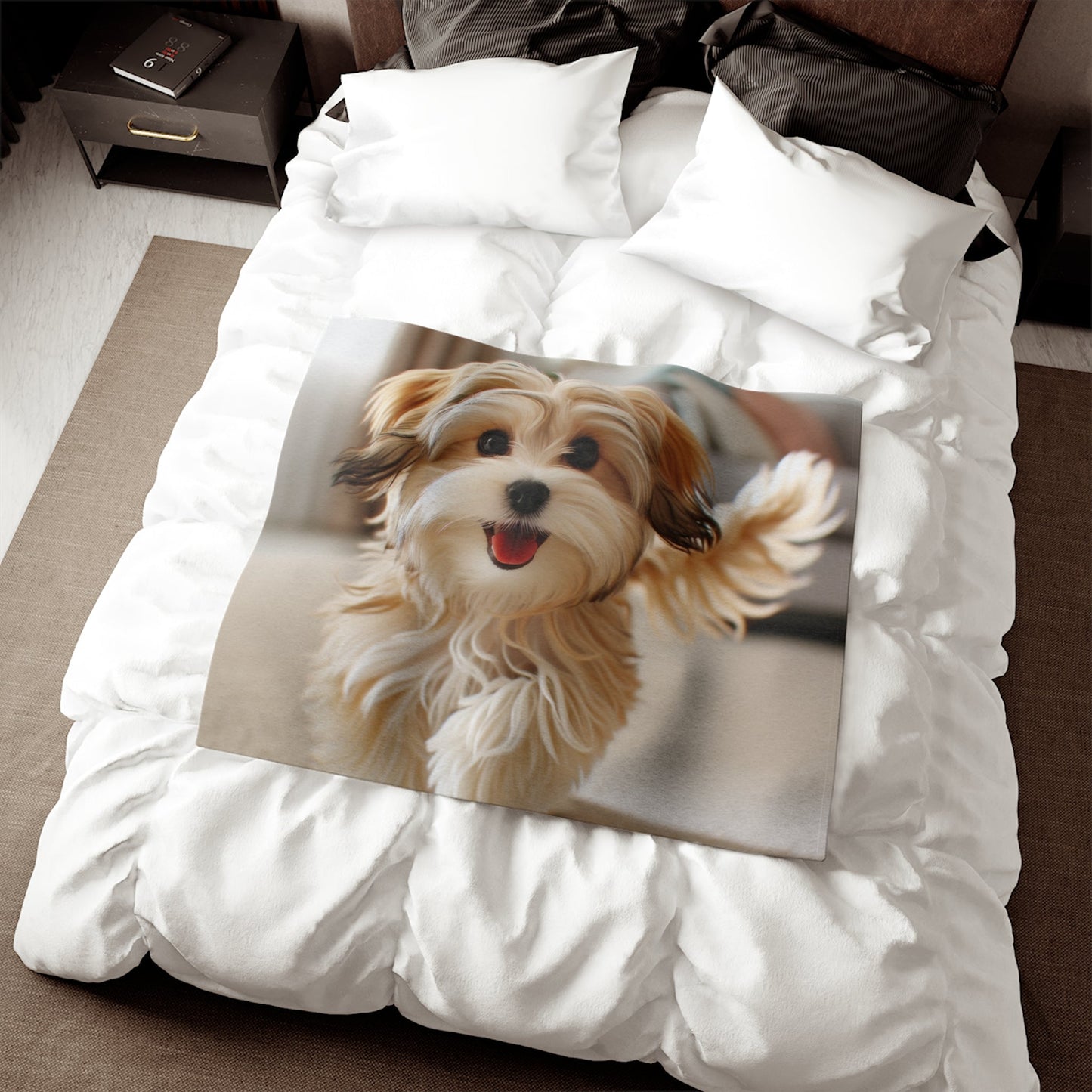 Morkie Sweatshirt Blanket