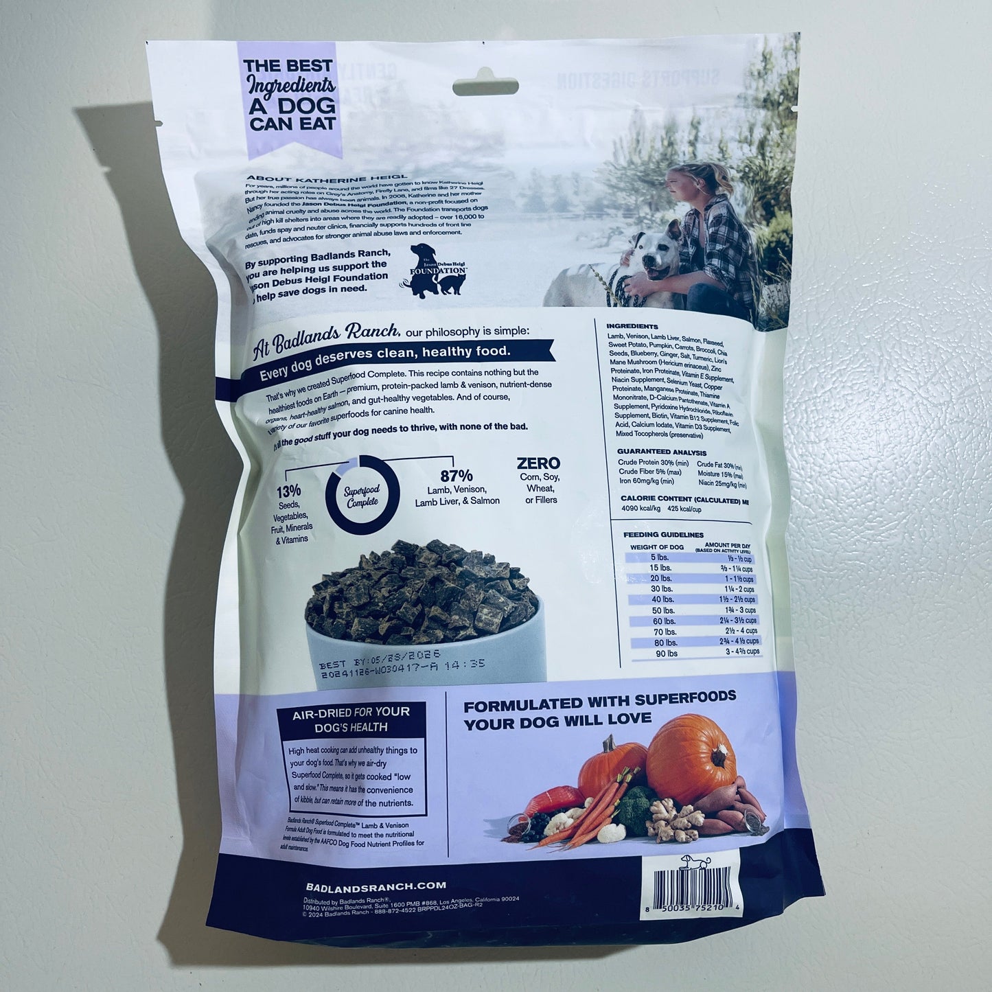 Badlands Ranch Superfood Complete Lamb & Venison Formula Air-Dried Dog Food 24 oz