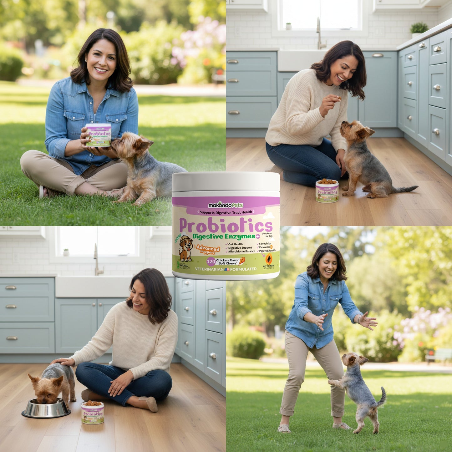 Probiotiques pour chiens - Enzymes digestives - 120 comprimés à croquer