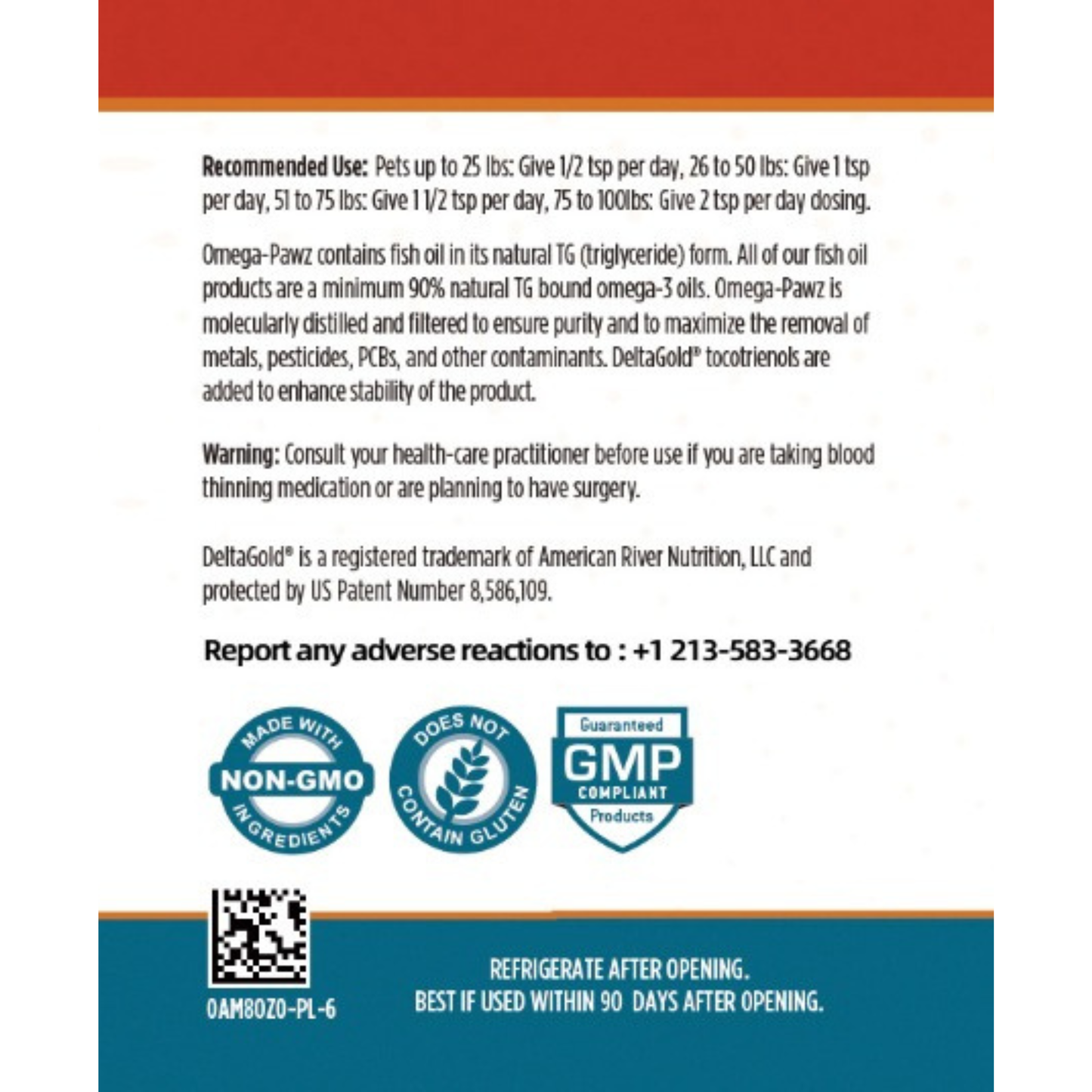 Omega Pawz - Huile liquide oméga 3 pour chiens et chats