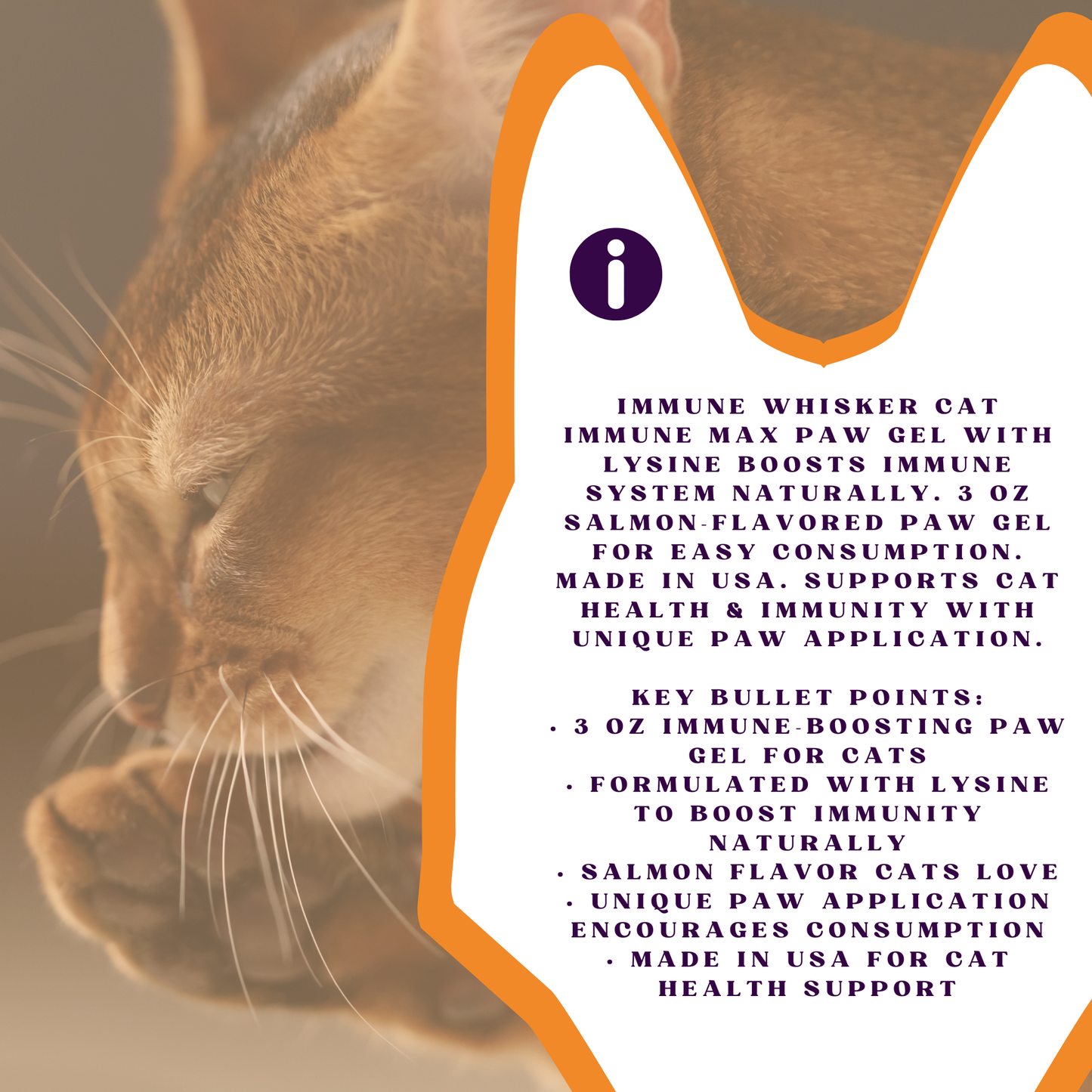 Piccardmeds4pets ImmuneWhisker Cat Immune Max Strength Paw Gel 3 oz.