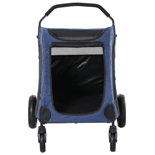 Foldable Pet Stroller with Storage Pocket