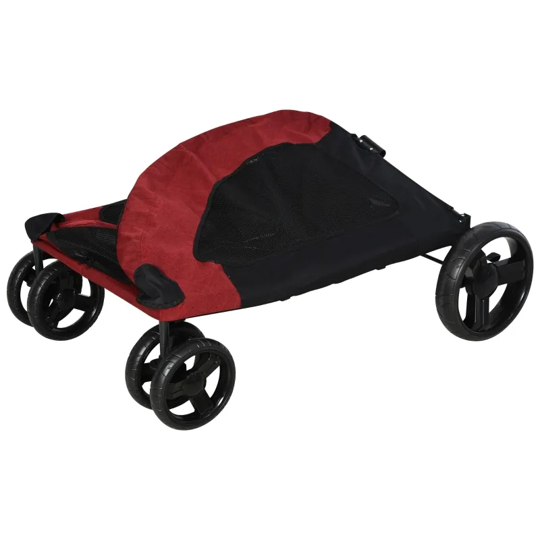 Foldable Pet Stroller with Storage Pocket