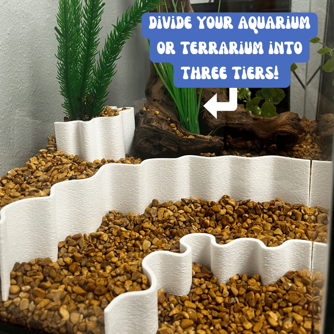 Aquarium or Terrarium Substrate Cliffs Combo Pack | Separate Substrate Layers in Aquariums or Terrariums to Create Cliffs & Depth