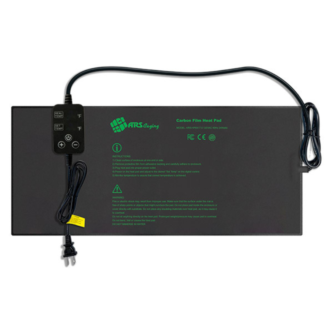 Under Tank Carbon Film Heat Mat with Inline Digital Thermostat