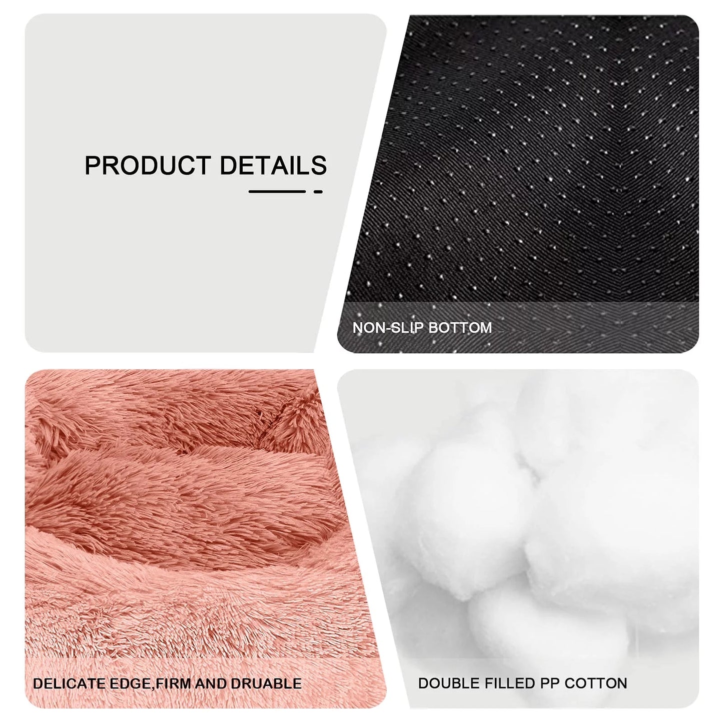 Lit rond apaisant pour animaux de compagnie