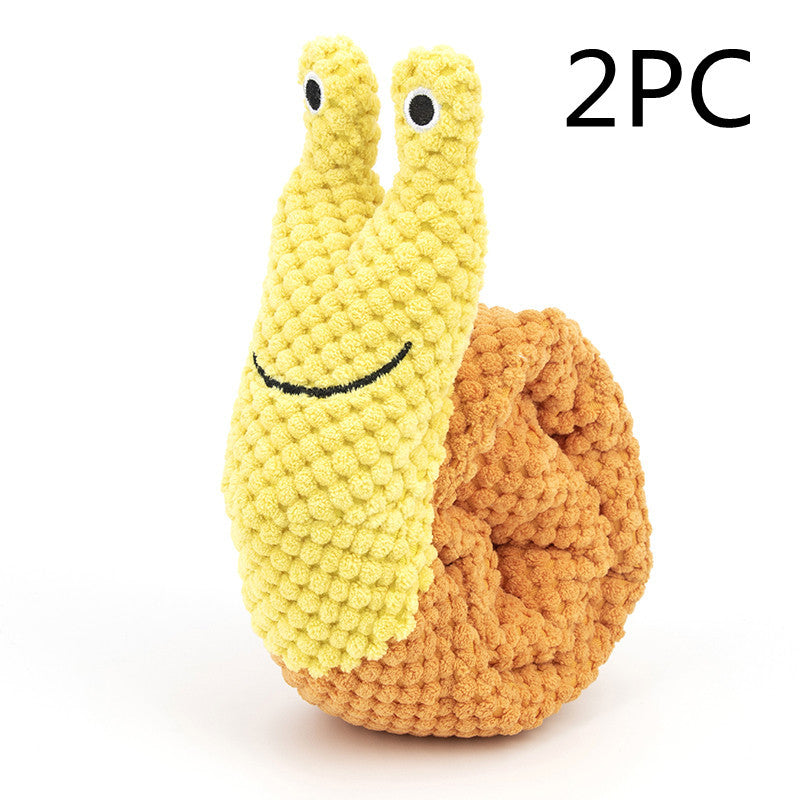 Squeaky Snail Snuffle Dog Toy