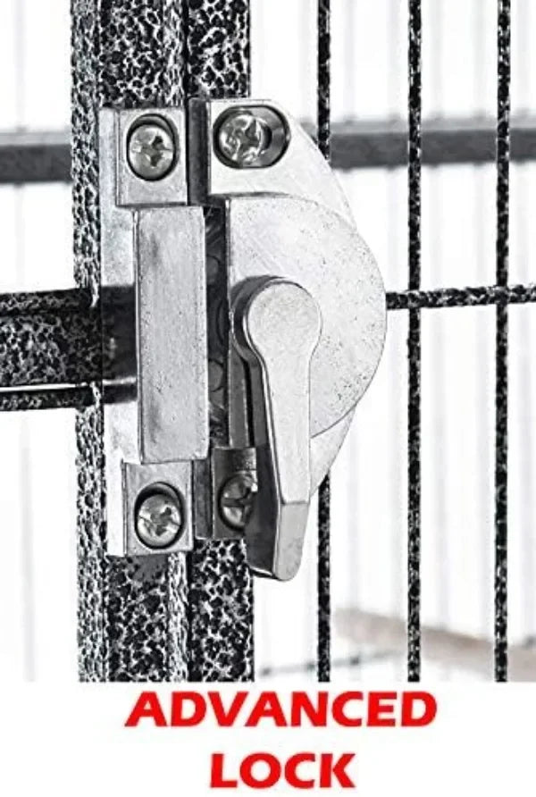 DecorBites™ Large Wrought Iron Parrot Cage with Rolling Base