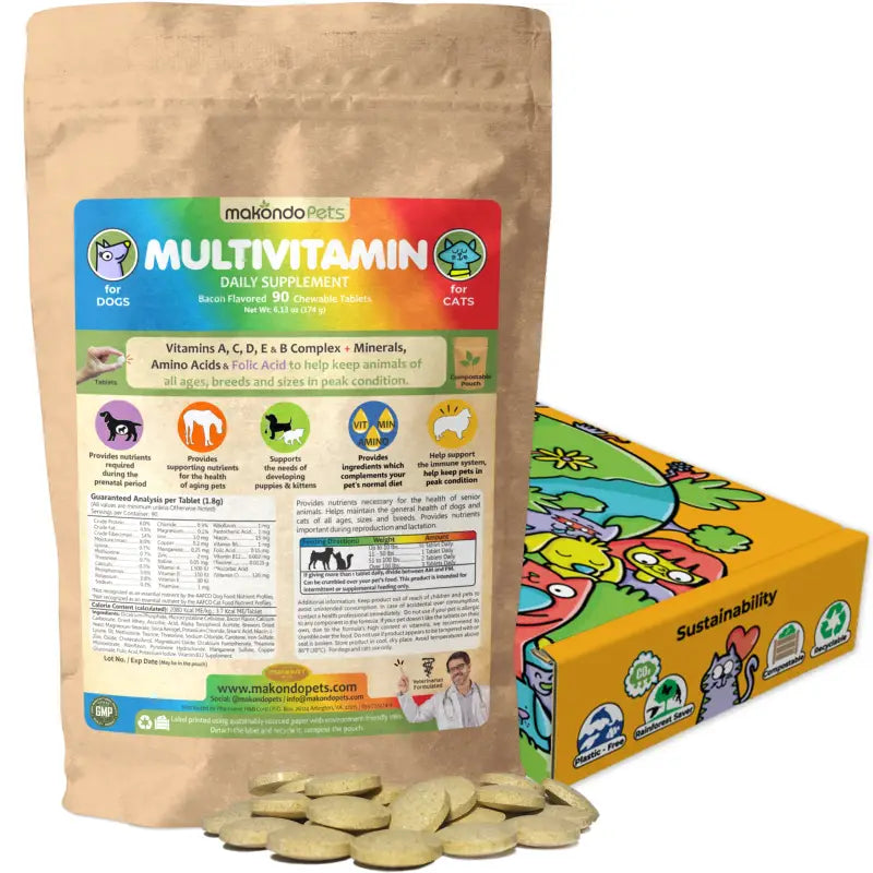 Multivitamines pour chiens et chats. Vitamines prénatales. 