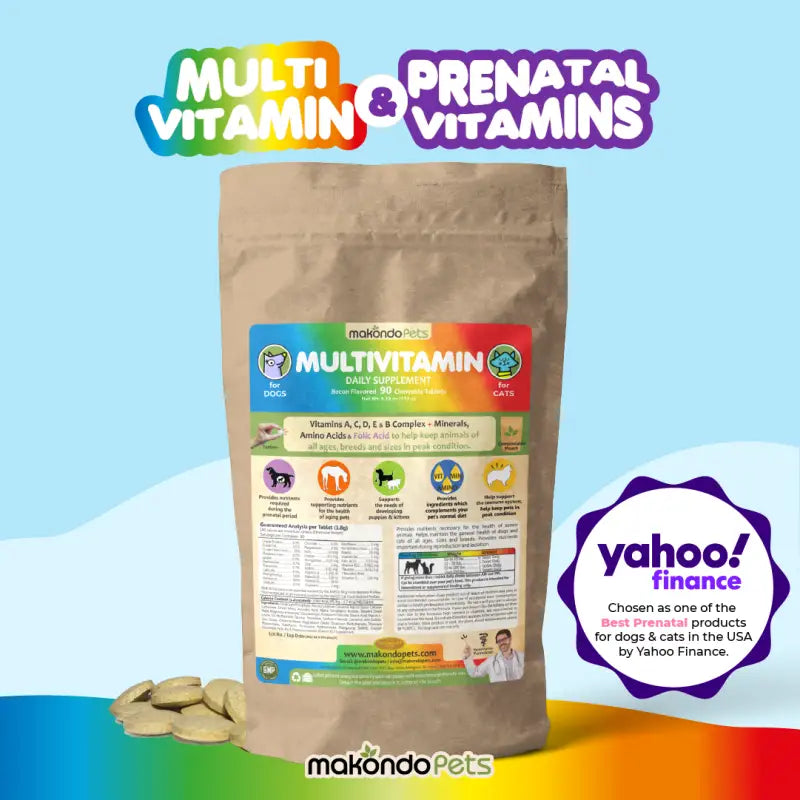 Multivitamines pour chiens et chats. Vitamines prénatales. 