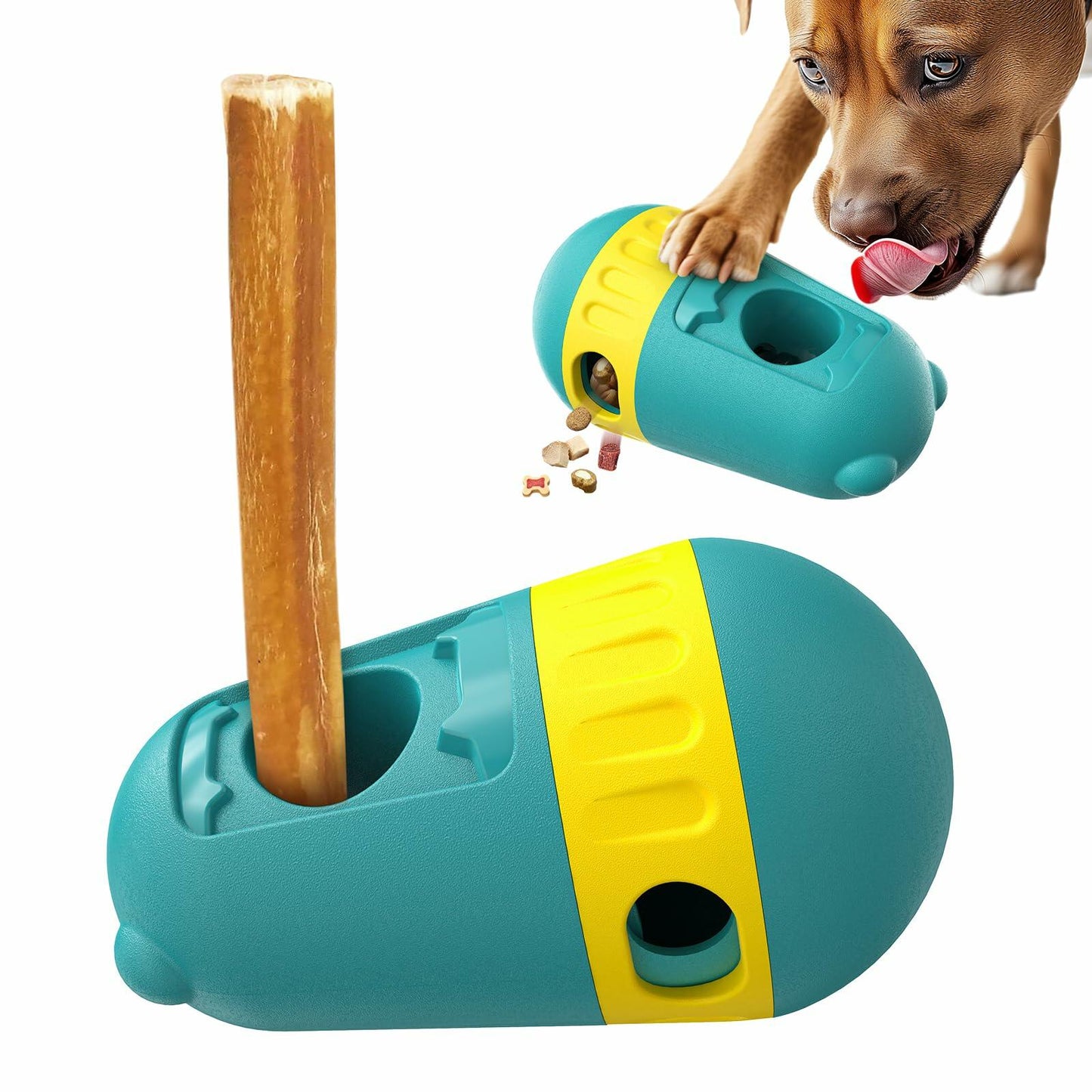 Dog Puzzles Feeder Interactive Toy Adjustable Treat Dispenser Green
