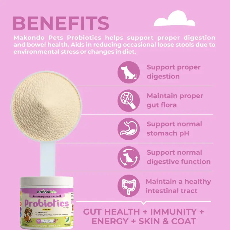 Probiotiques pour chiens et chiots. 90 doses